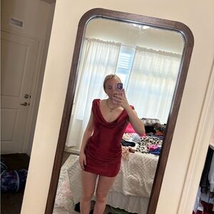 Oh Polly Deep Red Mini Dress